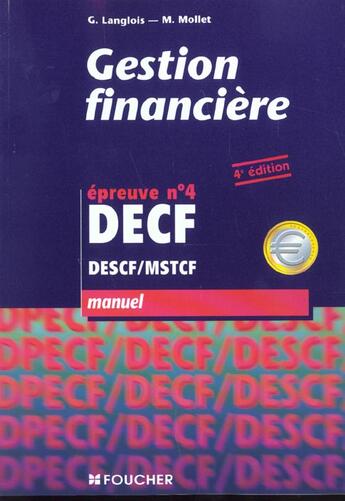 Couverture du livre « Gestion Financiere Epreuve N.4 ; Manuel » de M Mollet et G Langlois aux éditions Foucher