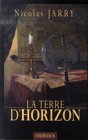 Couverture du livre « La chroniques du loup de deb t.2 ; la terre d'horizon » de Nicolas Jarry aux éditions Mnemos