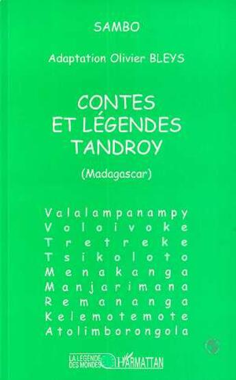 Couverture du livre « Contes et légendes tandroy (Madagascar) » de Sambo aux éditions L'harmattan