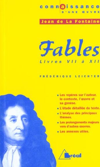 Couverture du livre « Les fables - la fontaine » de Leichter aux éditions Breal