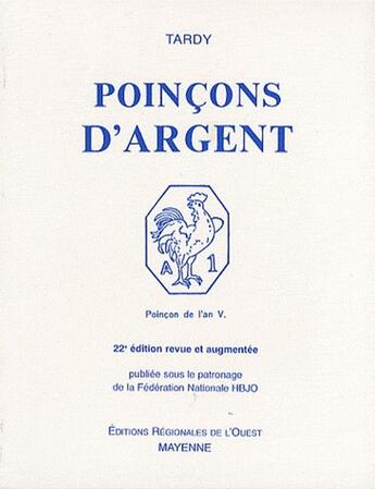 Couverture du livre « Poinçons d'argent (22e édition) » de Tardy aux éditions Picard