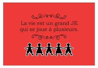 Couverture du livre « Carte postale : la vie est un grand je qui se joue a plusieurs » de Frederic Deville aux éditions Deville