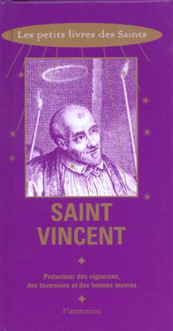 Couverture du livre « Saint Vincent » de Pierre Chavot aux éditions Flammarion