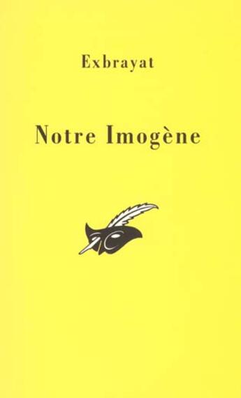 Couverture du livre « Notre imogene » de Exbrayat-C aux éditions Editions Du Masque