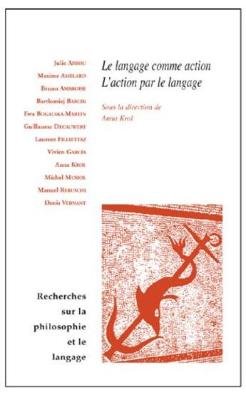 Couverture du livre « Le langage comme action, l'action par le langage » de  aux éditions Vrin