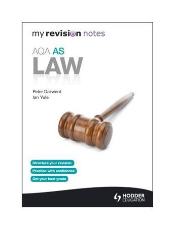 Couverture du livre « My Revision Notes: AQA AS Law » de Yule Ian aux éditions Hodder Education Digital