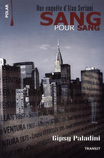 Couverture du livre « Sang pour sang » de Gipsy Paladini aux éditions Transit Medias