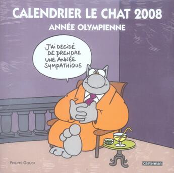 Couverture du livre « Le chat ; calendrier (édition 2008) » de Philippe Geluck aux éditions Casterman