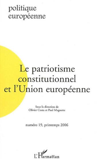 Couverture du livre « Le patriotisme constitutionnel et l'union européenne » de Heine/Vion/Leconte aux éditions L'harmattan