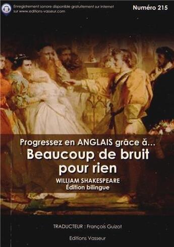 Couverture du livre « Progressez en anglais grâce à... : beaucoup de bruit pour rien ! » de William Shakespeare aux éditions Jean-pierre Vasseur