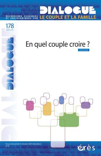 Couverture du livre « Dialogue 178 - En Quel Couple Croire ? » de Lemaire aux éditions Eres