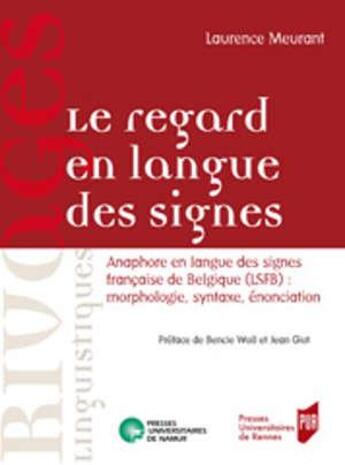 Couverture du livre « Regard en langue des signes » de Pur aux éditions Pu De Rennes