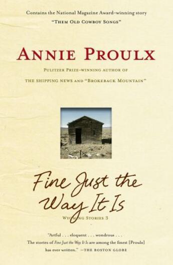 Couverture du livre « Fine Just the Way It Is » de Annie Proulx aux éditions Scribner