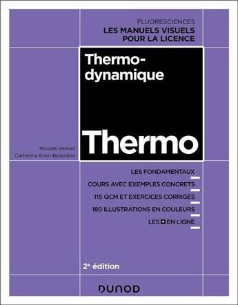 Couverture du livre « Thermodynamique (2e édition) » de Catherine Even-Beaudoin et Nicolas Vernier aux éditions Dunod