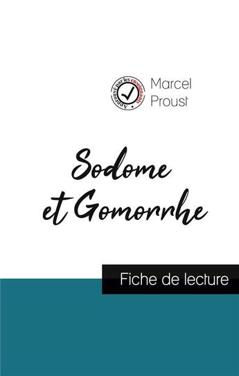 Couverture du livre « Sodome et Gomorrhe de Marcel Proust (fiche de lecture et analyse compète de l'oeuvre) » de  aux éditions Comprendre La Litterature