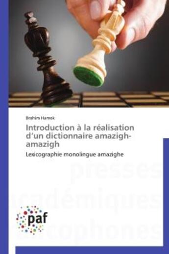 Couverture du livre « Introduction a la realisation d un dictionnaire amazigh-amazigh » de Hamek-B aux éditions Presses Academiques Francophones