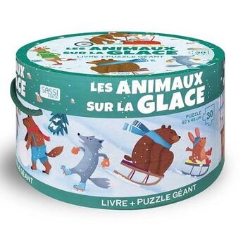 Couverture du livre « Puzzle geant - les animaux sur la glace » de Matteo Gaule aux éditions Sassi