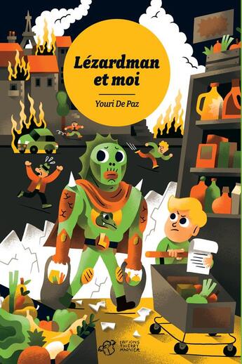 Couverture du livre « Lézardman et moi » de Youri De Paz aux éditions Thierry Magnier