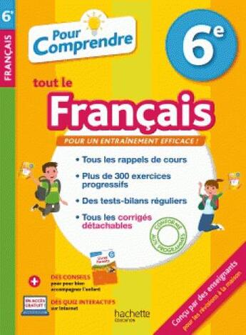 Couverture du livre « Pour comprendre francais 6e » de Lisle Isabelle aux éditions Hachette Education