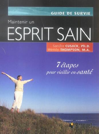 Couverture du livre « Maintenir Un Esprit Sain » de Cusack Sandra aux éditions Broquet