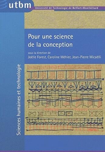 Couverture du livre « Pour une science de la conception » de Mehi Forest Joelle aux éditions Utbm