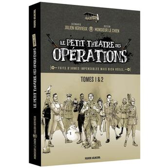 Couverture du livre « Le petit théâtre des opérations : coffret Tomes 1 et 2 : faits d'armes impensables mais bien réels... » de Monsieur Le Chien et Julien Hervieux aux éditions Fluide Glacial