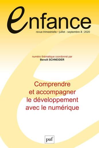 Couverture du livre « Enfance 2020, n.72(3) » de  aux éditions Puf