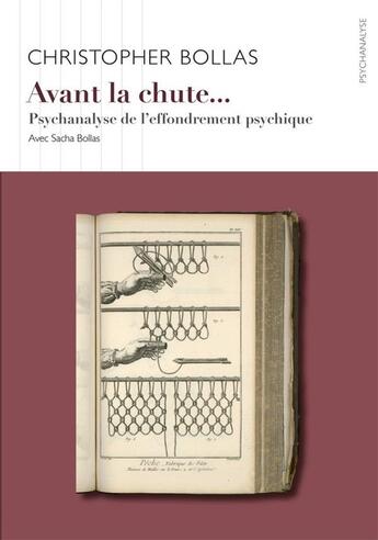 Couverture du livre « Avant la chute... - psychanalyse de l'effondrement psychique » de Christopher Bollas aux éditions Ithaque