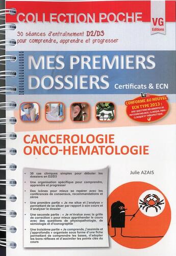 Couverture du livre « Mes premiers dossiers de poche cancerologie » de Azais aux éditions Vernazobres Grego