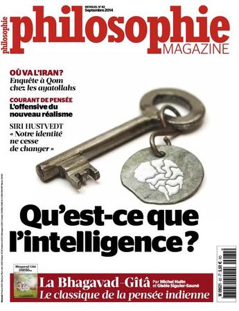 Couverture du livre « Philosophie magazine n 82 qu'est-ce que l'intelligence ? phif82 » de  aux éditions Philo Revue