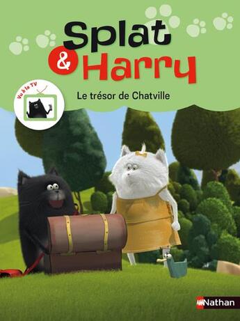 Couverture du livre « Splat & Harry Tome 2 : le trésor de Chatville » de Rob Scotton et Claire Le Luhern aux éditions Nathan