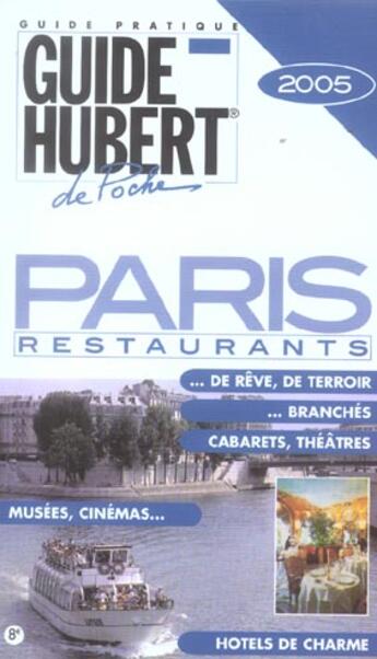 Couverture du livre « Guide Hubert de poche Paris » de Jean-Pierre Hubert aux éditions Hubert