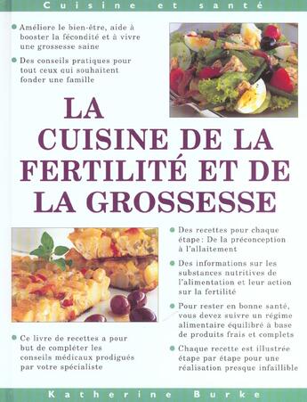 Couverture du livre « Cuisine de la fertilite et de la grossesse » de Burke K aux éditions Adn