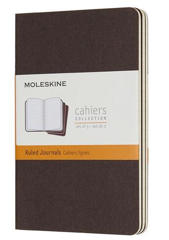 Couverture du livre « Cahier ligne poche cafe set de 3 » de Moleskine aux éditions Moleskine Papet