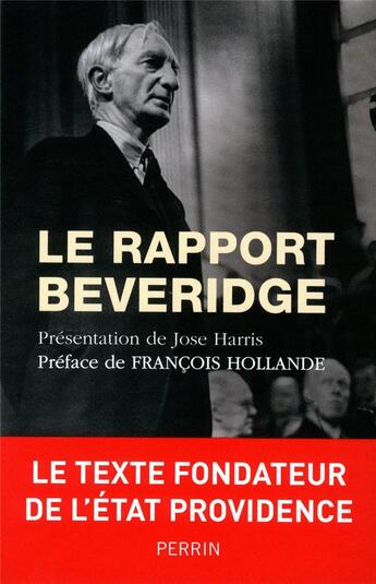 Couverture du livre « Le rapport Beveridge » de Jose Harris aux éditions Perrin