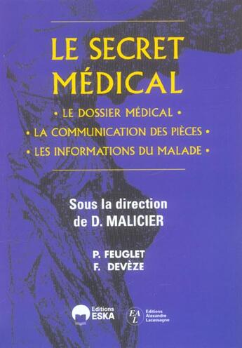 Couverture du livre « Secret medical (le) » de Feuglet Pierre aux éditions Eska