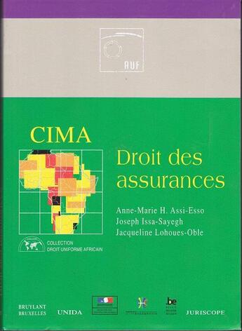 Couverture du livre « CIMA ; droit des assurances » de Assi-Esso aux éditions Bruylant