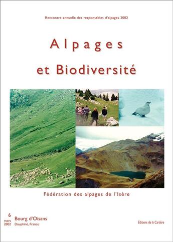 Couverture du livre « Alpages et biodiversité » de  aux éditions La Cardere
