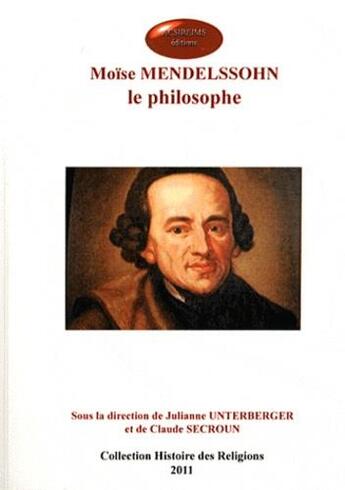 Couverture du livre « Moïse Mendelssohn, le philosophe » de  aux éditions Acsireims