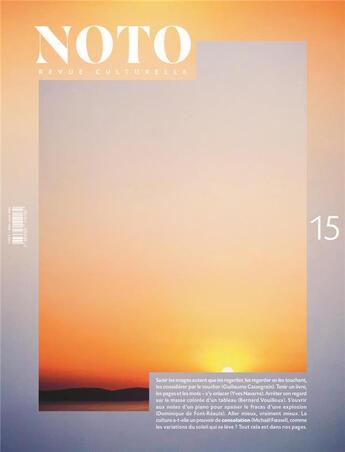 Couverture du livre « Noto n 15 consolation » de Foessel/Vouilloux aux éditions Noto Revue