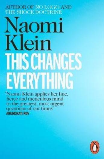 Couverture du livre « This changes everything » de Naomi Klein aux éditions Adult Pbs