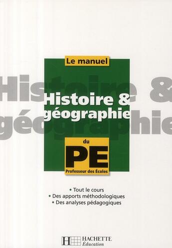 Couverture du livre « La manuel d'histoire et géographie du pédagogue » de Laurent Bonnet aux éditions Hachette Education