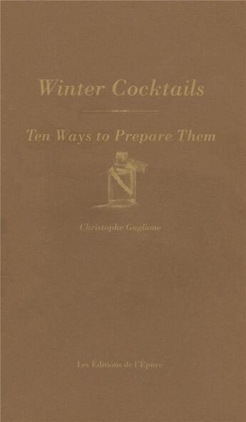 Couverture du livre « Winter cocktails » de Christopher Gaglione aux éditions Les Editions De L'epure