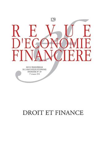 Couverture du livre « Droit et finance » de  aux éditions Association D'economie Financiere