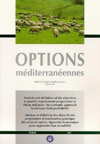 Couverture du livre « Analysis and definition of the objectives in genetic improvement programmes insheep and goats option » de Gabina aux éditions Ciheam