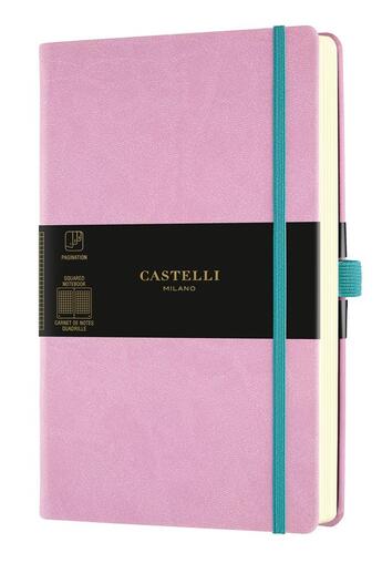 Couverture du livre « Carnet aquarela poche quadrille mauve » de Castelli aux éditions Castelli Milano