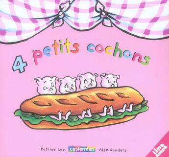 Couverture du livre « Petits pops t4 quatre petits cochons » de Leo/Sanders aux éditions Casterman