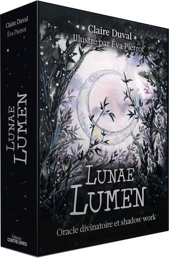 Couverture du livre « Lunae Lumen : Oracle divinatoire et shadow work » de Claire Duval et Eva Pierrot aux éditions Contre-dires