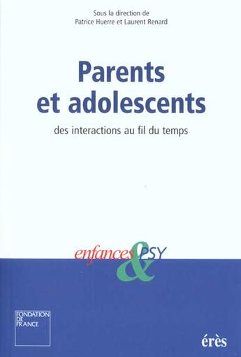 Couverture du livre « Parents et adolescents » de  aux éditions Eres