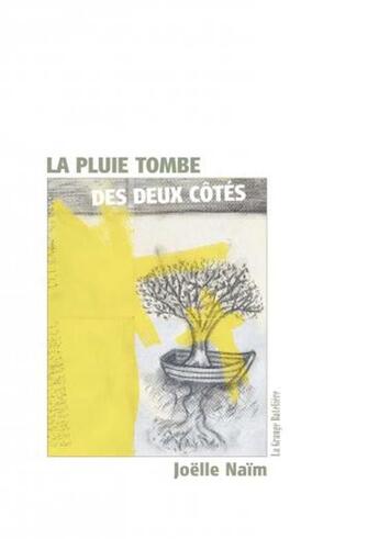 Couverture du livre « La pluie tombe des deux côtés » de Joelle Naim aux éditions La Grange Bateliere